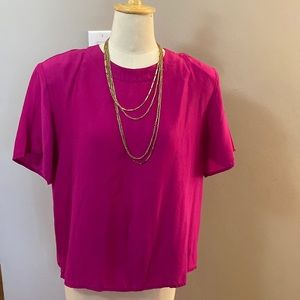 Silk Fuchsia Top by ELLEN’s Designs‎, Size Medium.